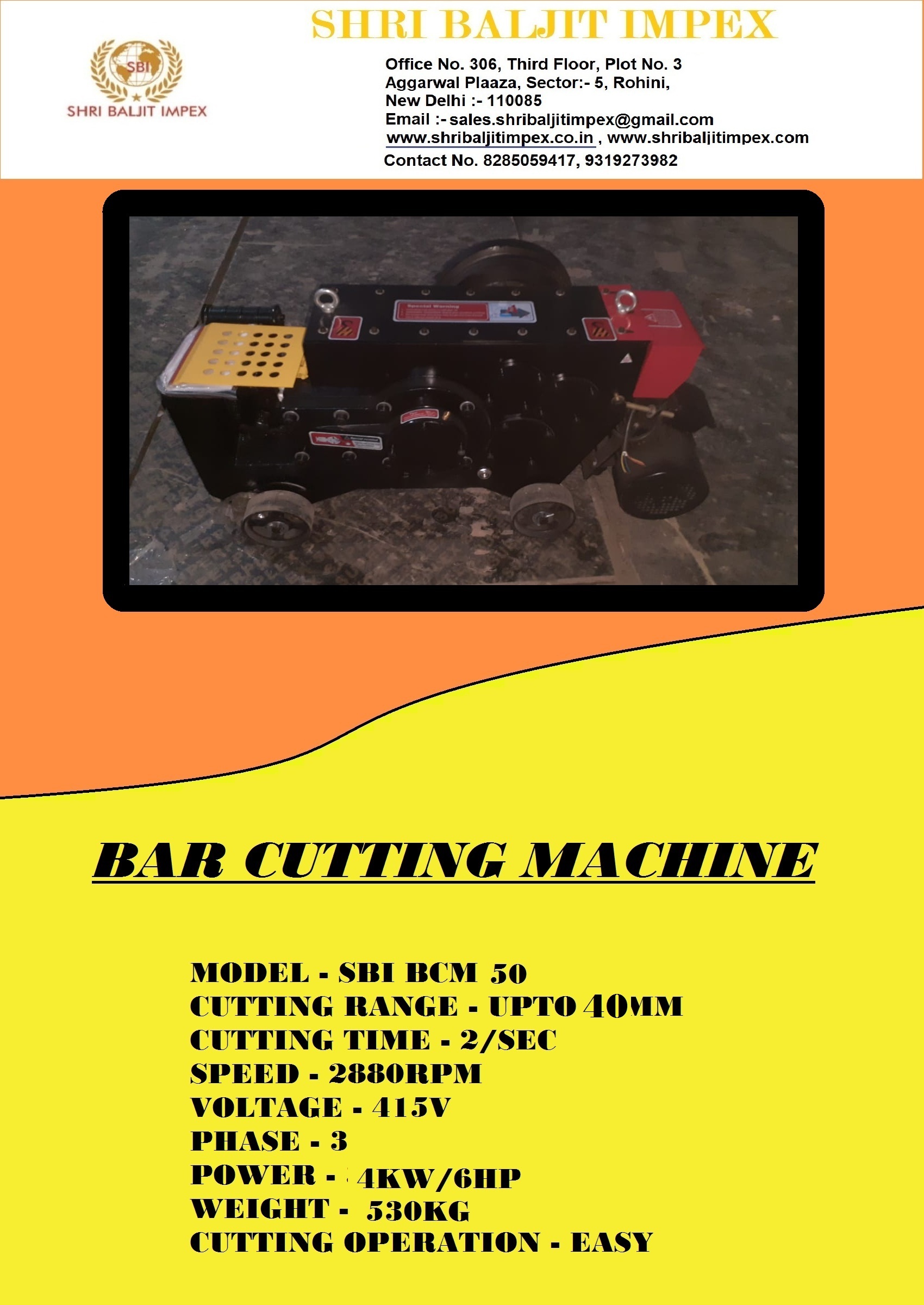 Rebar Bending Machine - Bending Angle: 180 Degree