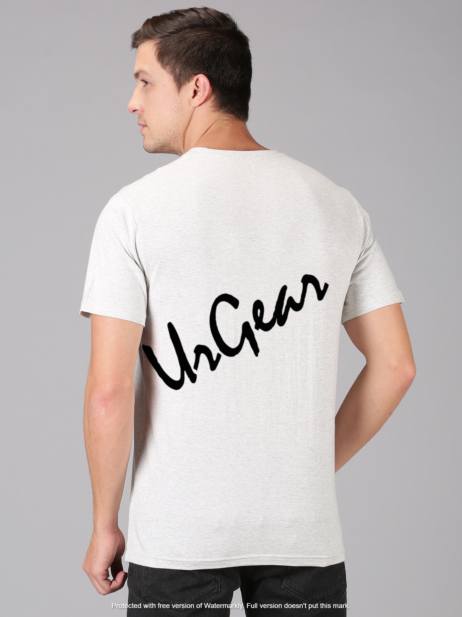 White Men Round Neck T-shirt