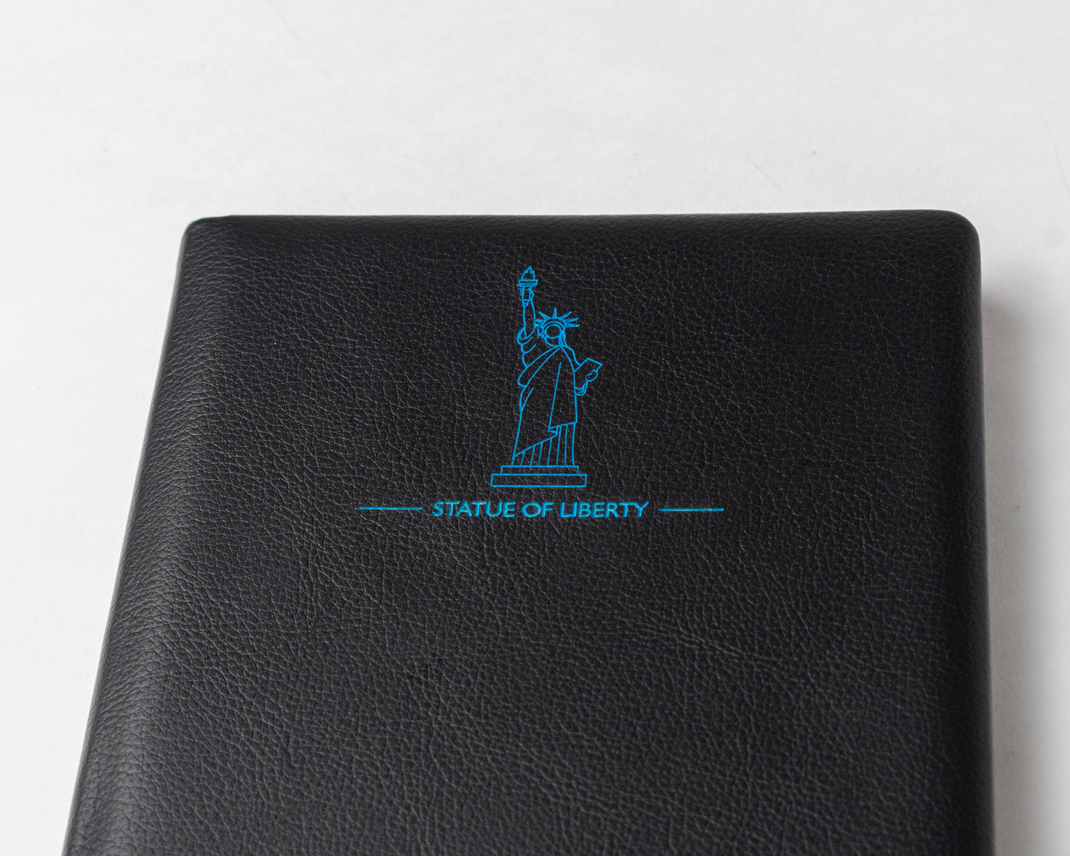 Comma Laser - A5 Size - Hard Bound Notebook (Etched Blue Statue Of Liberty)