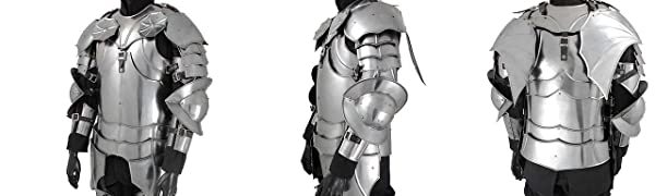 Iron Larp Suit Of Armor- Gothic Wearable Suit Of Armor Silver