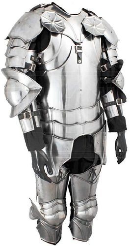 Iron Larp Suit Of Armor- Gothic Wearable Suit Of Armor Silver