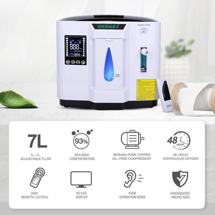 Oxygen Concentrator Dedakj De-2a Black
