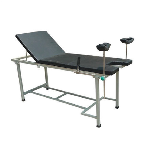 Delivery Table - Stainless Steel, 78" x 28" x 30", Black | Adjustable Backrest, Stirrup and Footrest, 300 lbs Capacity, 1 Year Warranty, Assembly Required