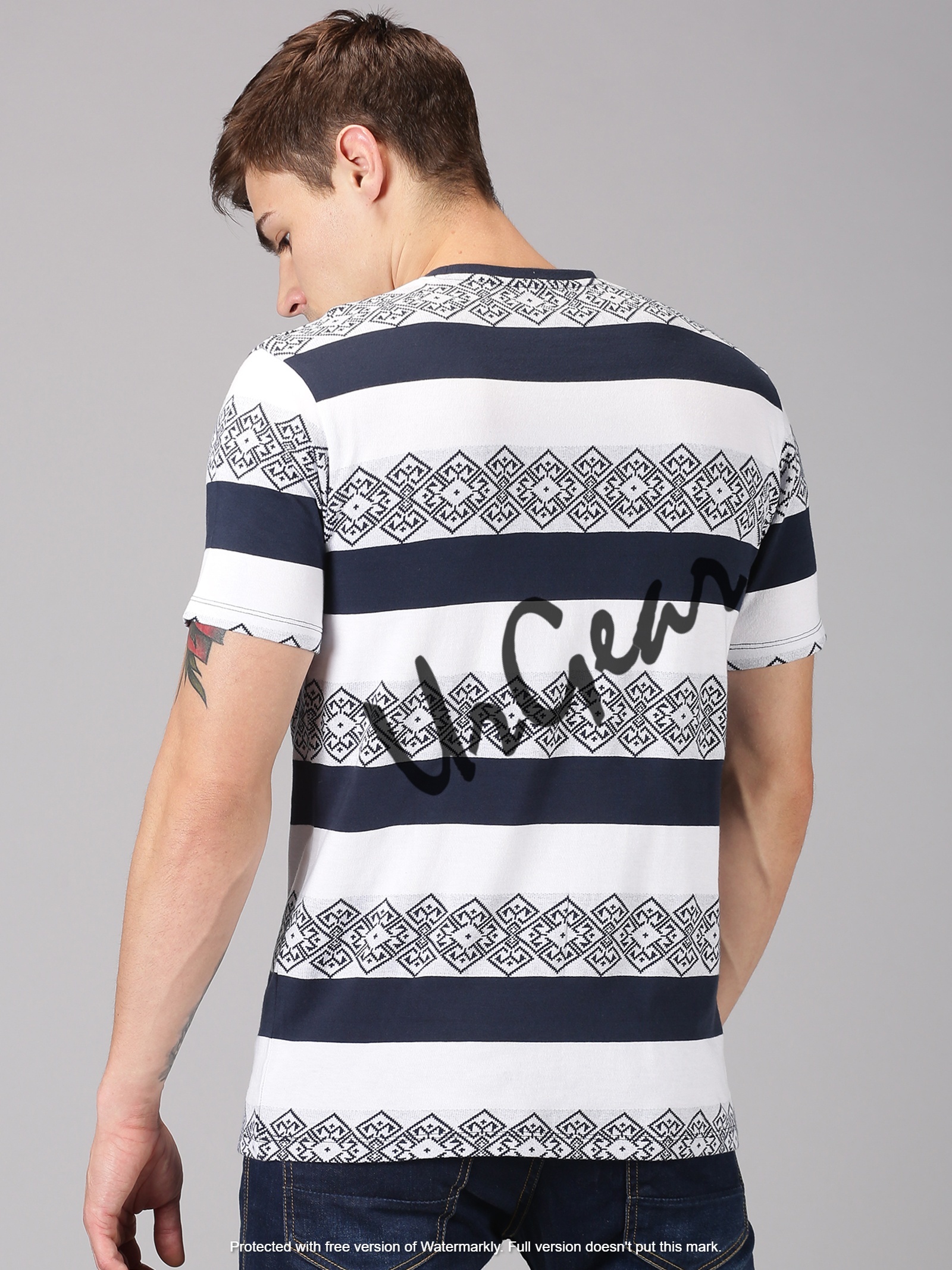 Men Round Neck T-shirt - 100% Combed Cotton, Sizes S-xxl, Navy Color, Bio-washed Softness, Regular Machine Wash