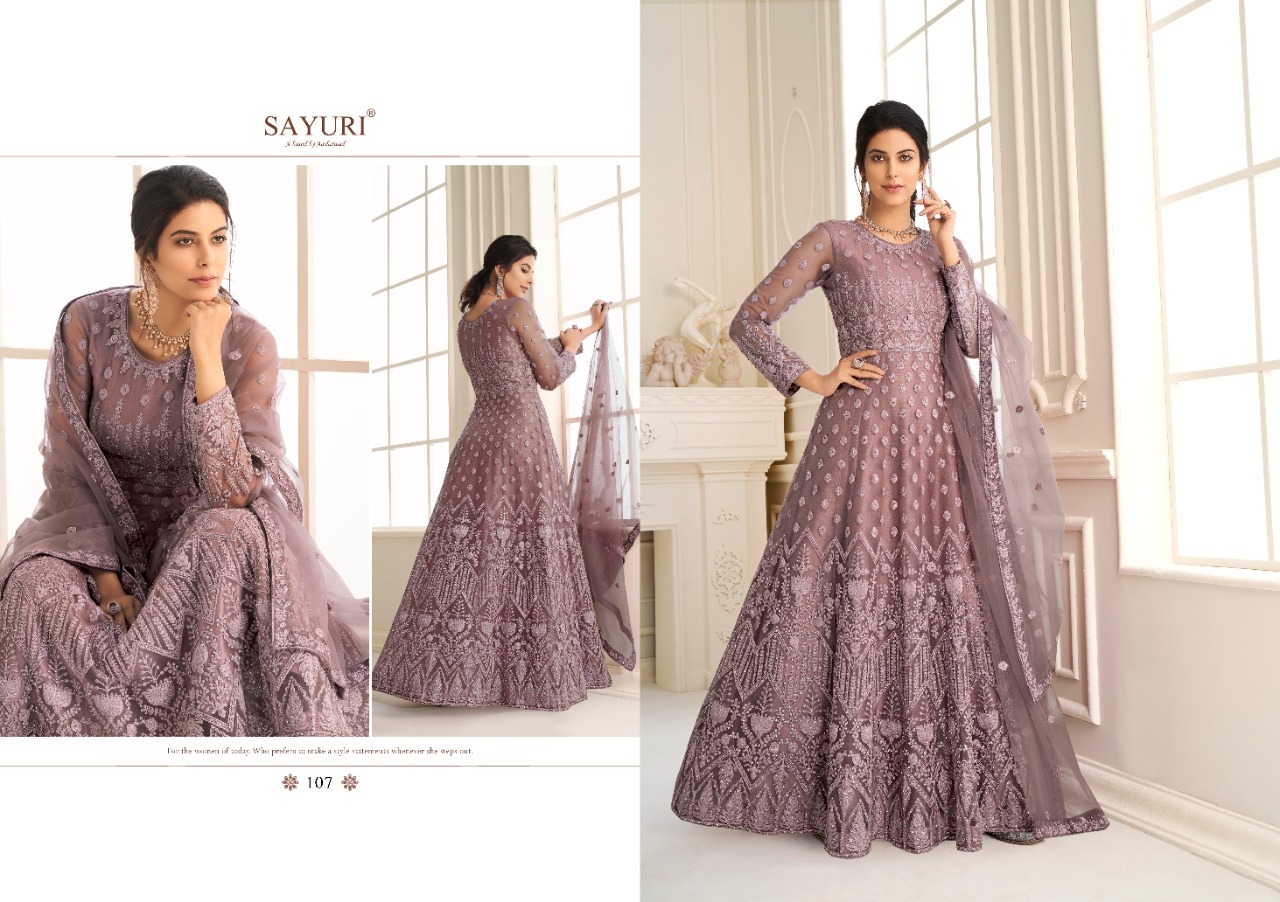 Multi Color Aashirwad Creation Aarushi Butterfly Net Embroidered Designer Suit Catalog