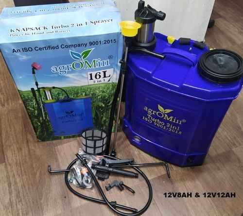 Multi Colour Agromill Turbo Battery Operated 2 In 1 Sprayer