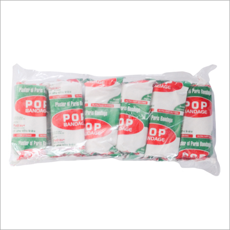 POP Bandage - Plaster of Paris | Variable Size, White Color, 5-10 Mins Setting Time, 6 Per Pack for Fracture Immobilization & Wound Support