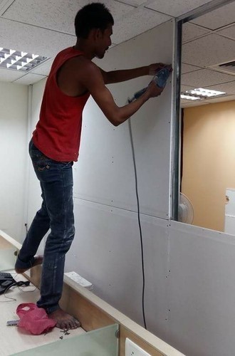 White Gypsum Partition