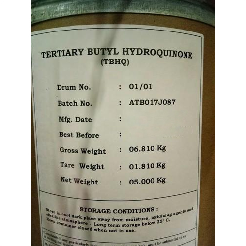 Tertiary Butyl Hydroquinone Boiling Point: 267 Degreec