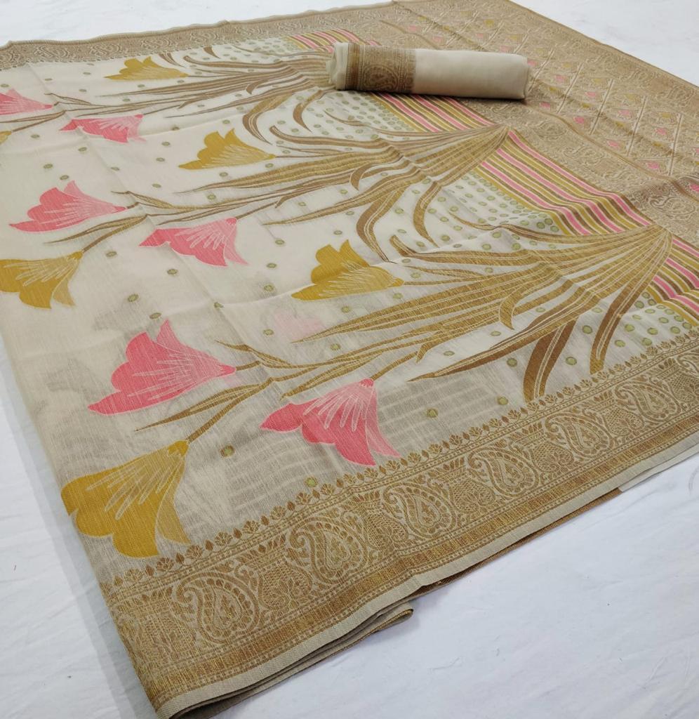 Mix Linen Saree