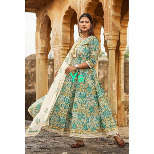 फ़ैब्रिक कॉटन कुर्ती पैंट और दुपट्टे के साथ साइज़: एक्स्ट्रा लार्ज