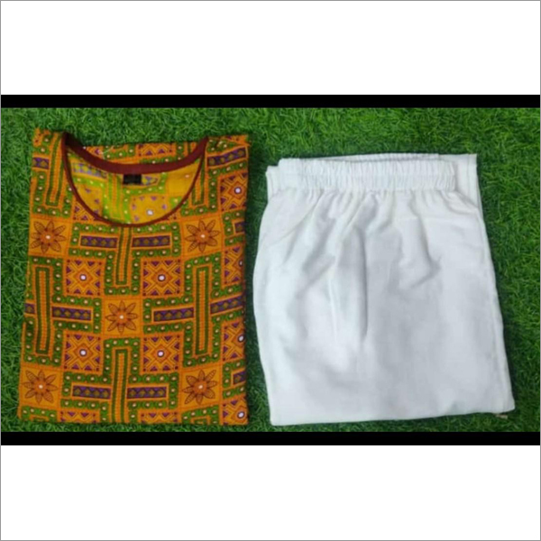 Printed Fabric Rayon Kurti With Pant