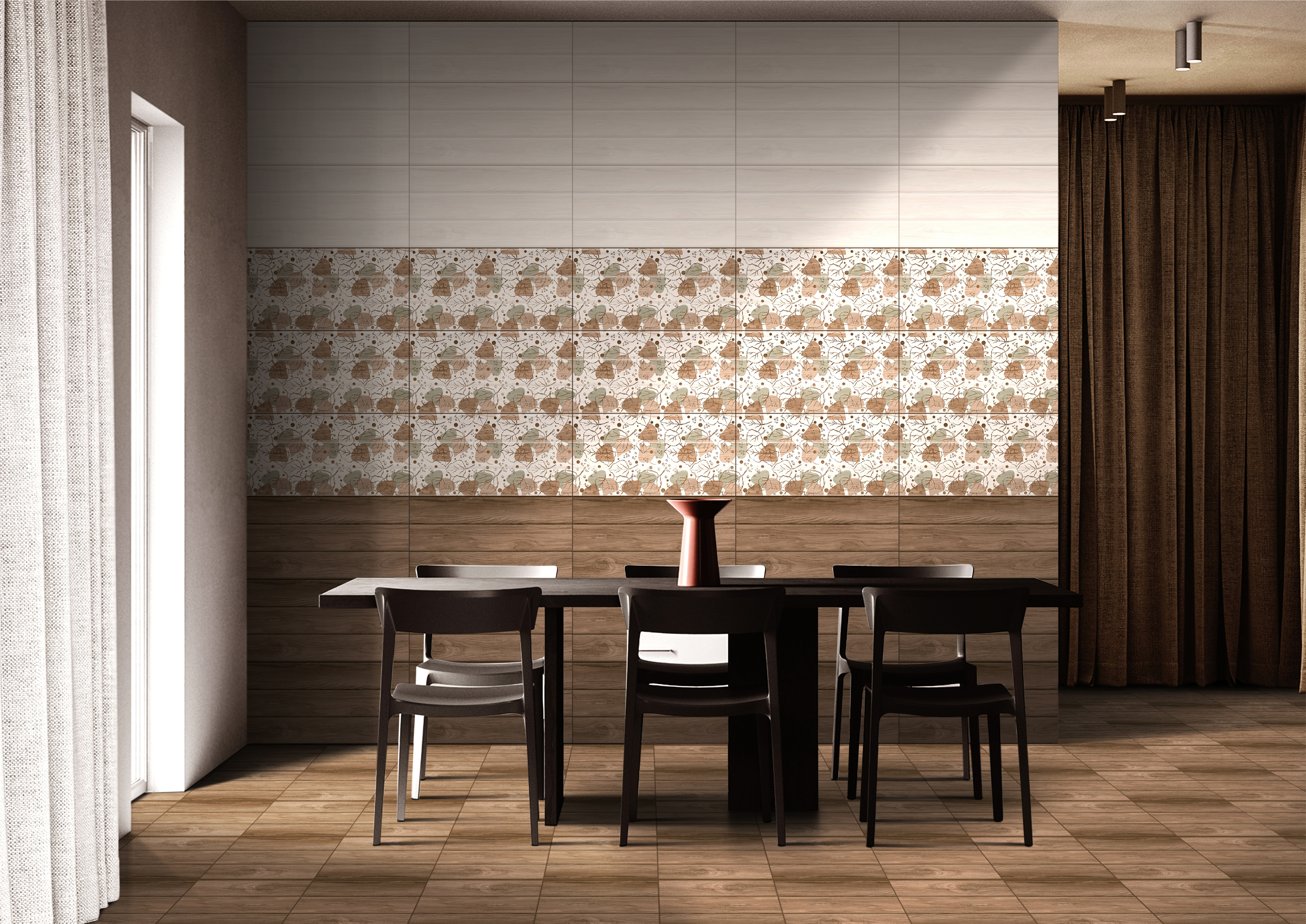 Interior Ceramic Bathroom Wall Tiles Size: 300*600 Mm