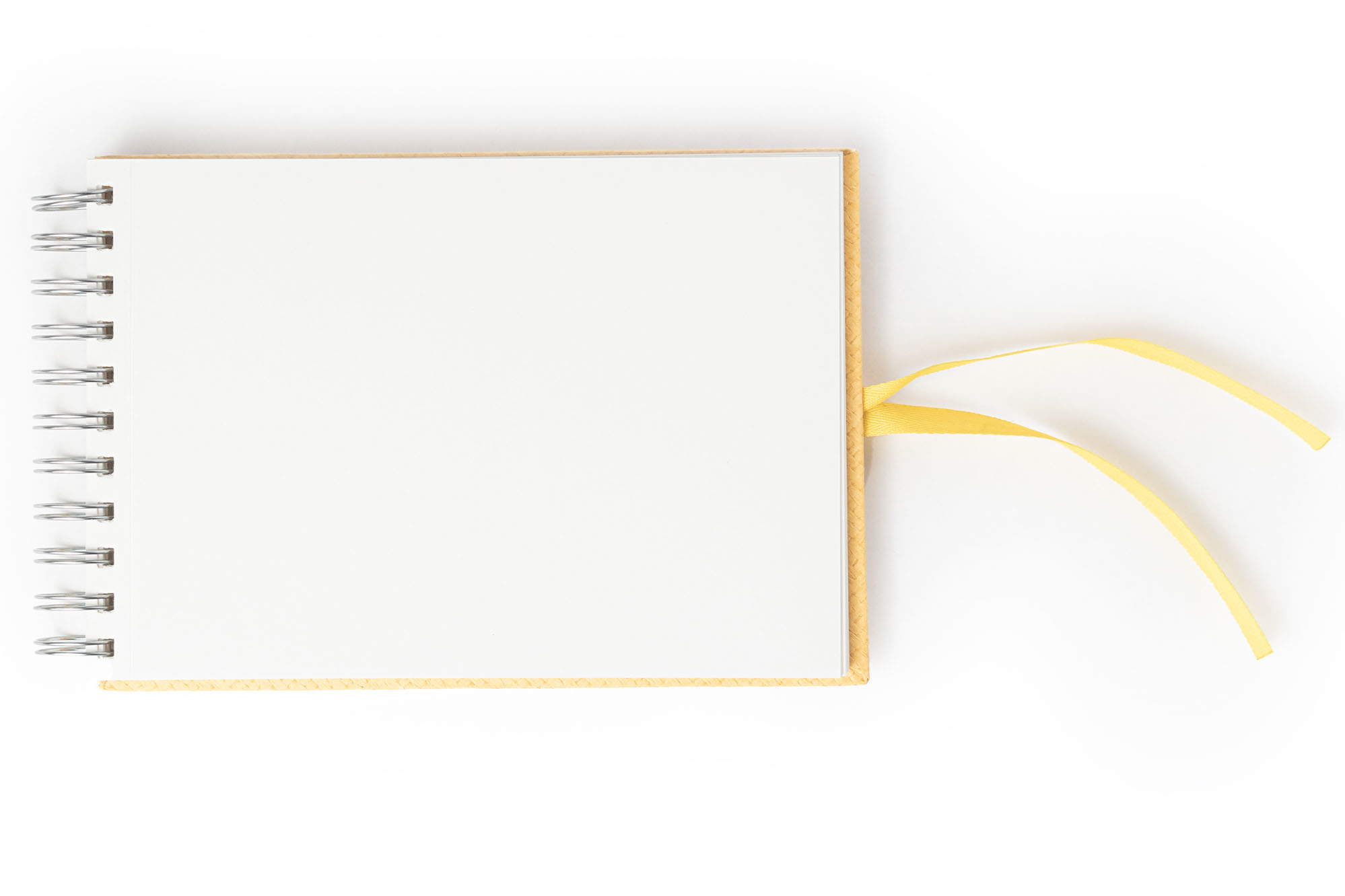 Paper Is 160gsm Comma Abaca - A5 Size - Wire-o-bound Sketchbook (Yellow)