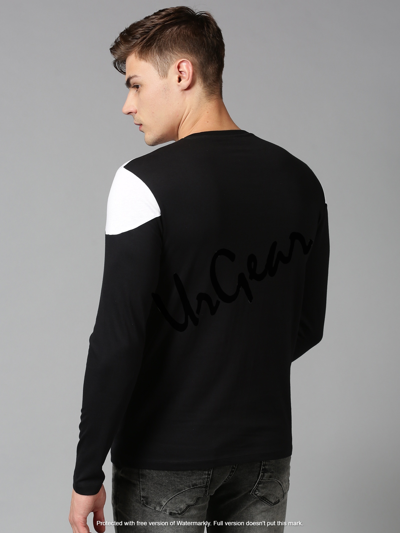Mens Full Sleeve T-shirts - 100% Combed Cotton, Sizes S-l, Black Color, Long Sleeve Style, O-neck Collar, Bio-washed With Softness