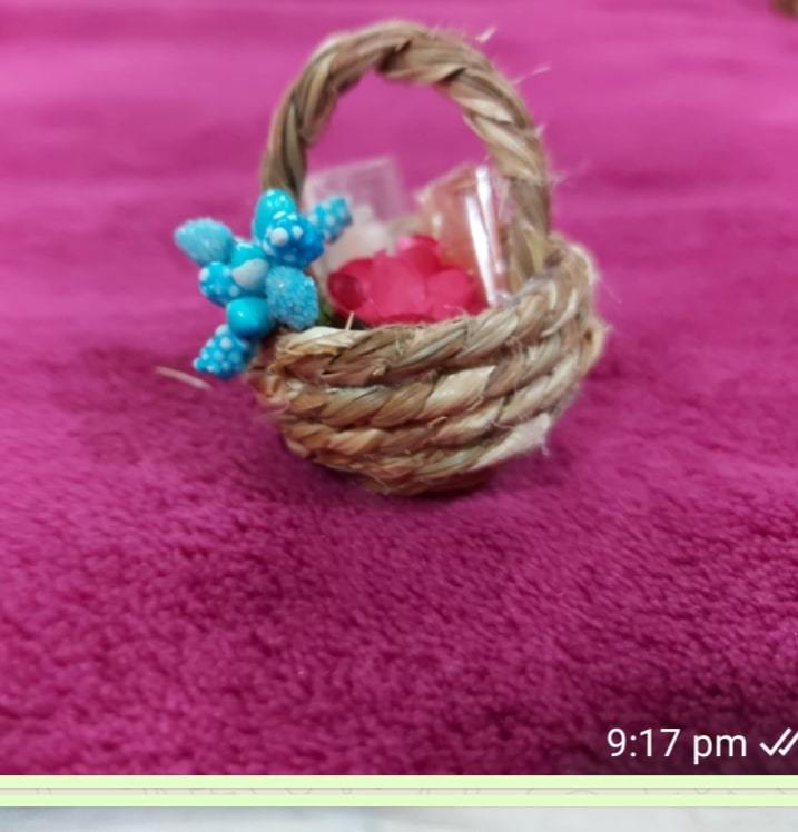 Designer Rakhi - Fabric, Metal | 2x2x1 Inches, Red Color, Basket Style, Attractive Packaging, Auspicious Symbol, Unique Style, Elegant Design