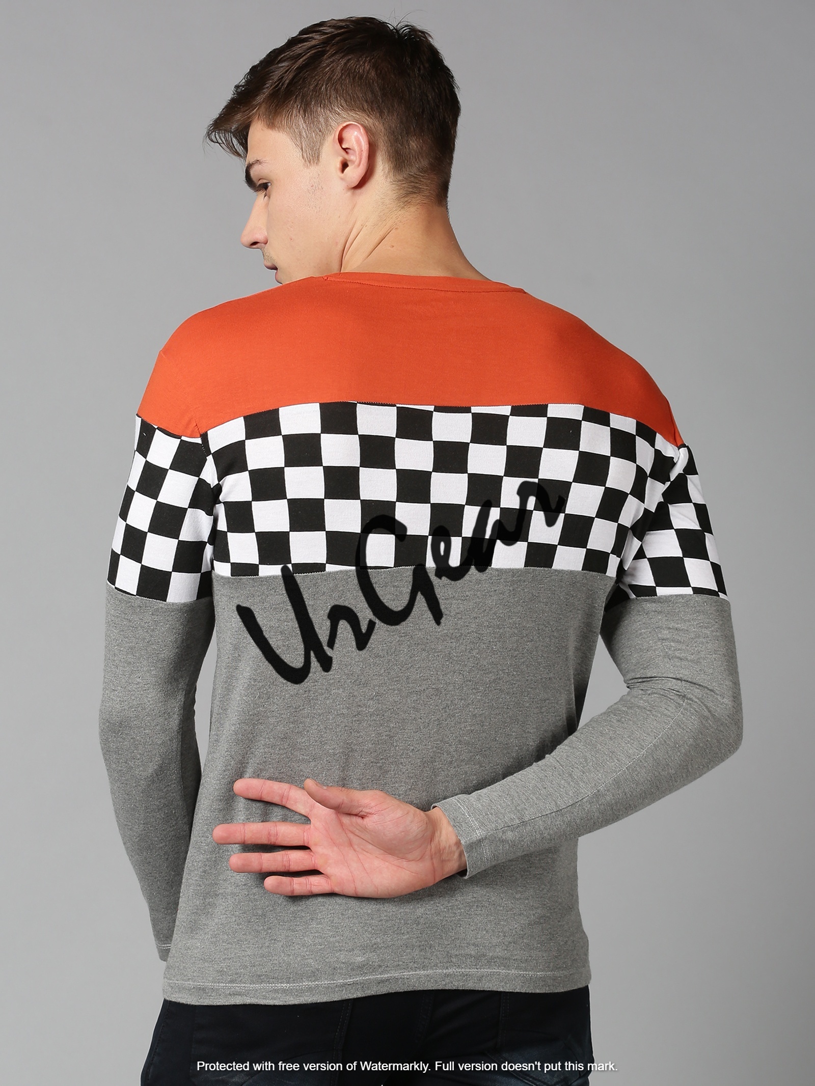 Men's Round Neck T-shirt - 100% Combed Cotton, Soft Bio-washed Fabric, Available In Multicolor, Sizes S-xl, Long Sleeve Printed Design, Regular Machine Wash Care