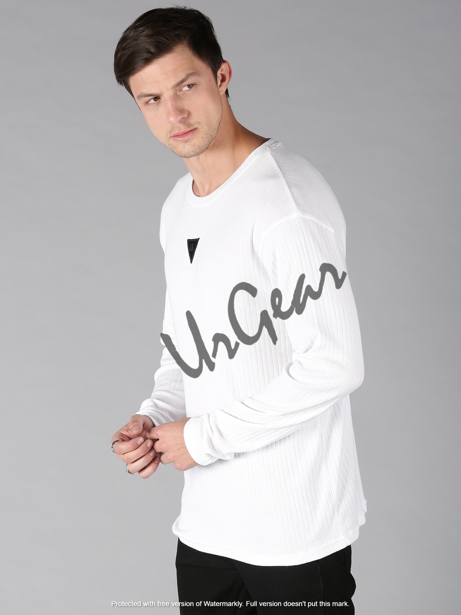 White Mens Full Sleeve T Shirts