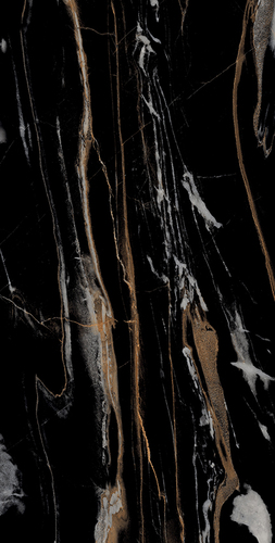 नॉन-स्लिप फ़्यूज़न ब्लैक 600X1200Mm सुपर हाई ग्लॉस पोर्सिलेन टाइल्स