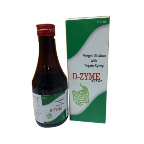 Fungal Diastase With Pepsin Syrup - 5 ml Dosage, 200 ml Packaging Size | General Medicines, 18 Month Shelf Life