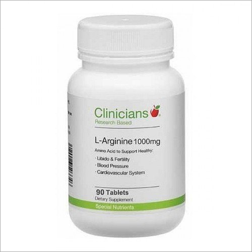 L-Arginine 1000mg Tablet - Prescription Dosage | 90 Tablets Unit, General Medicine Benefits