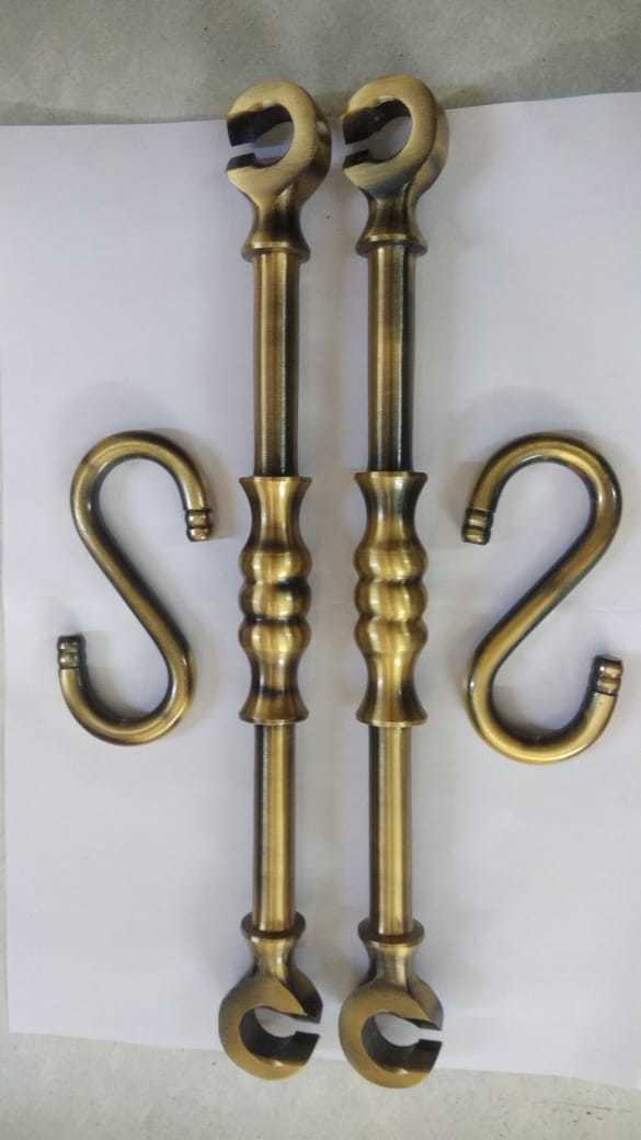 Brass Fancy Jhula Chain Karas - Available Sizes 8" & 12" | Polished Surface Treatment For Enhanced Elegance And Shine
