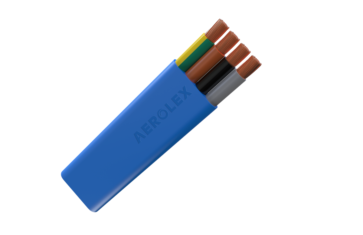 Pvc 3 & 4 Core Flat Submersible Drop Cables Conductor Material: Copper