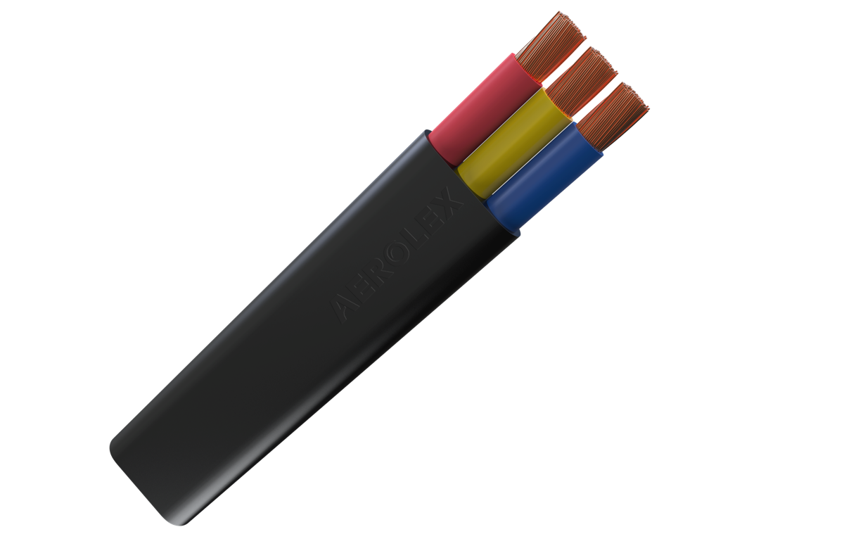 Pvc 3 & 4 Core Flat Submersible Drop Cables Conductor Material: Copper