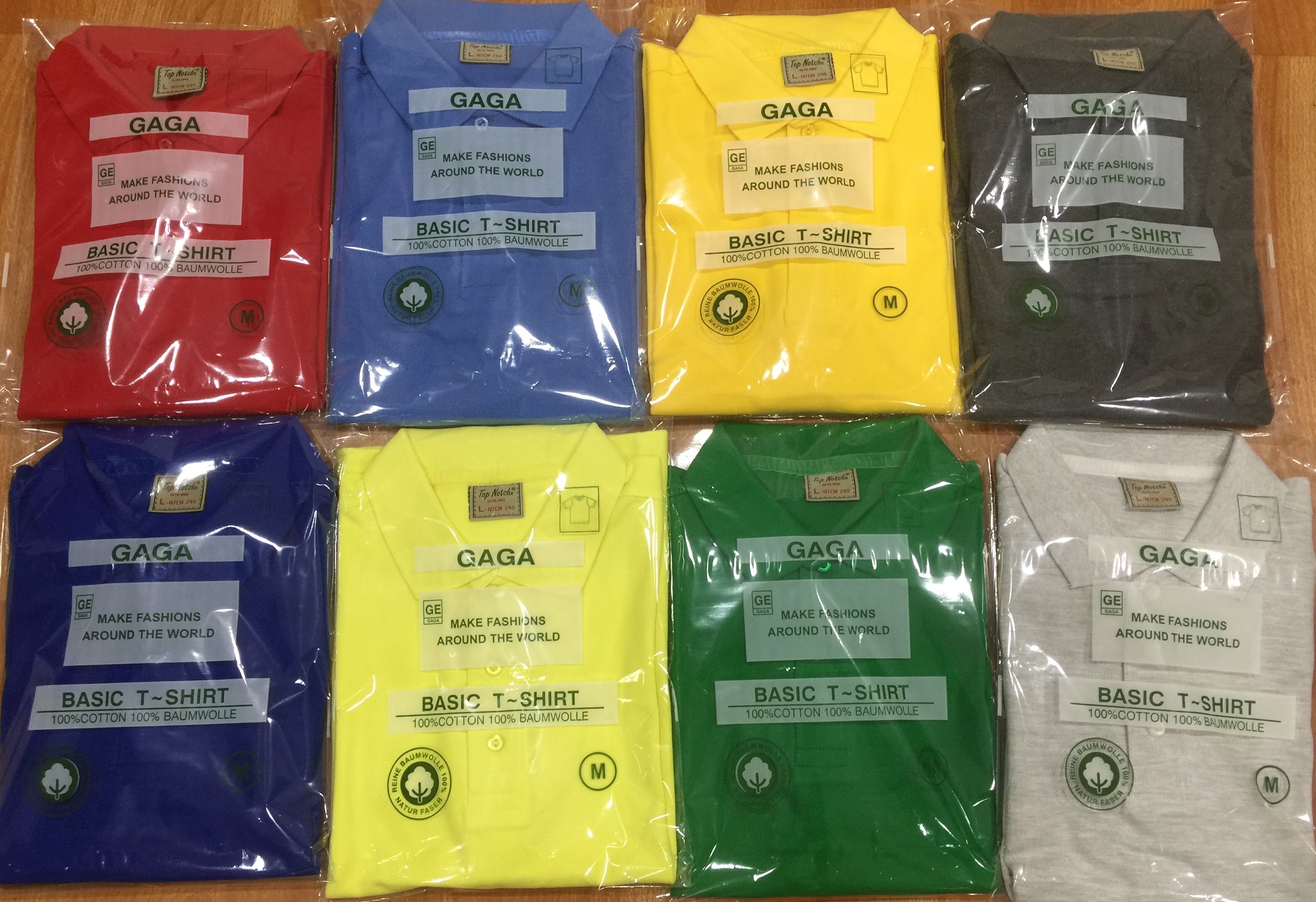 Men Collar T-shirts - 100% Combed Cotton Pique Sizes S-xxl Colors: Yellow White Black Green Melange Red Navy Royal Blue | Short Sleeve Polo Collar Two Buttons Side Slit