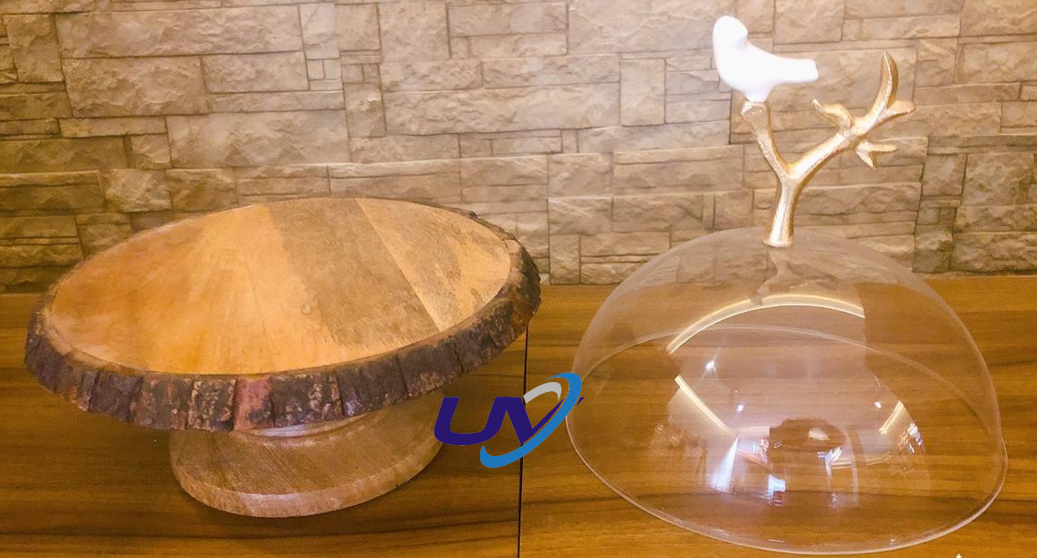 Bird Dome Platter - Color: Brown