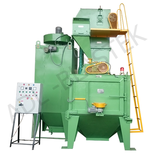 1200 Turn Table Shot Blasting Machine - 12.5" Wheel Size, 5-10 Ton Capacity | Automatic Operation, Durable Dark Blue Finish, Robust Dust Collector, Ideal For Castings And Forgings