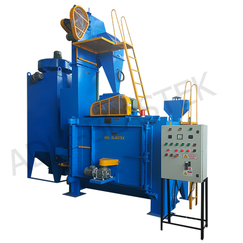 Dark Blue Turn Table Shot Blasting Machine