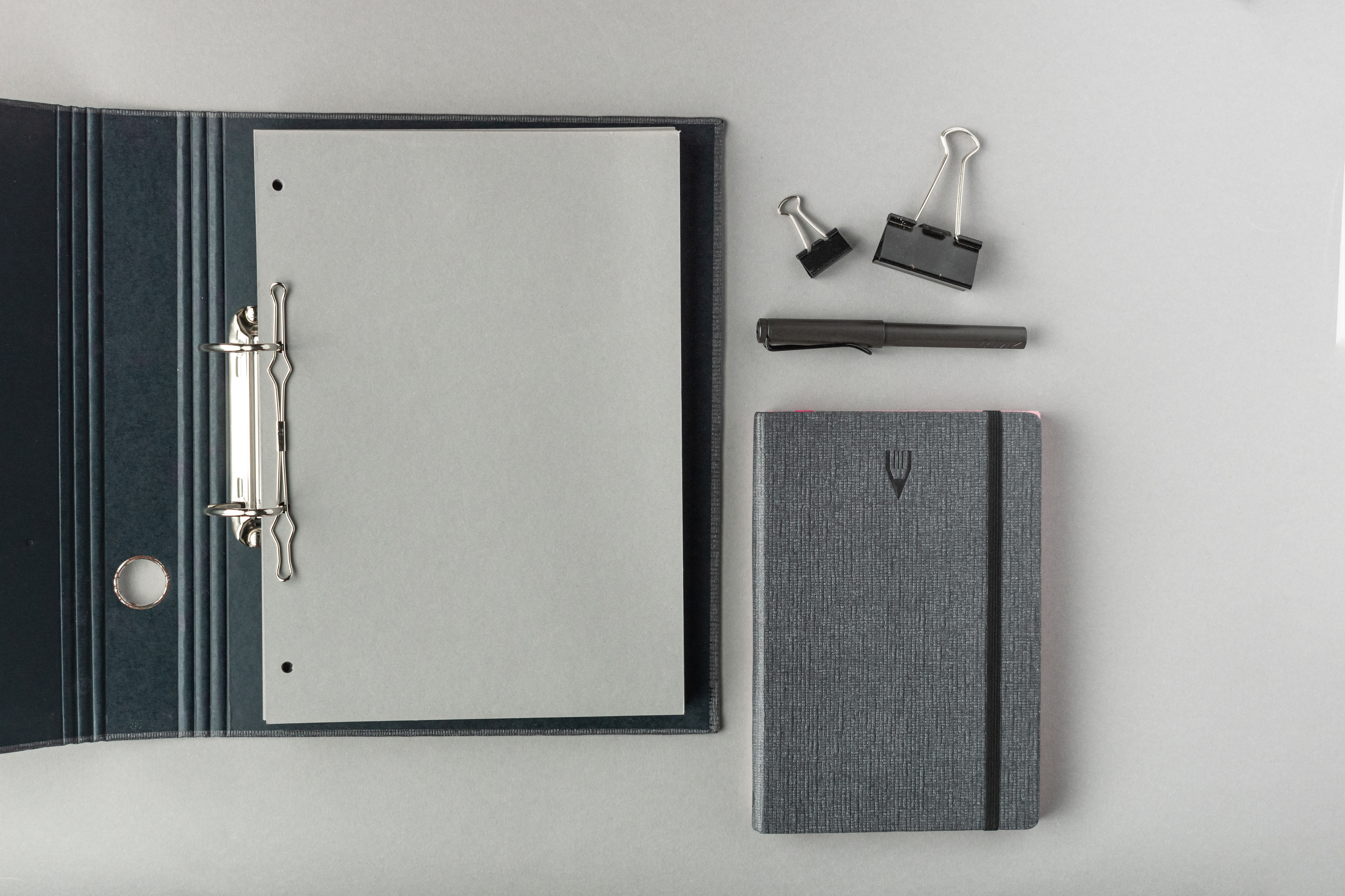 Comma Abaca - A4 Size - 1.5 Inch - 2d Ring Binder File (Black) Sturdy With Long Archival Life