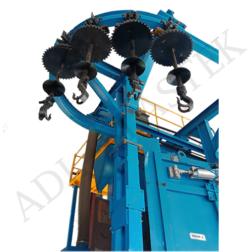 Dark Blue Close Loop Hanger Shot Blasting Machine