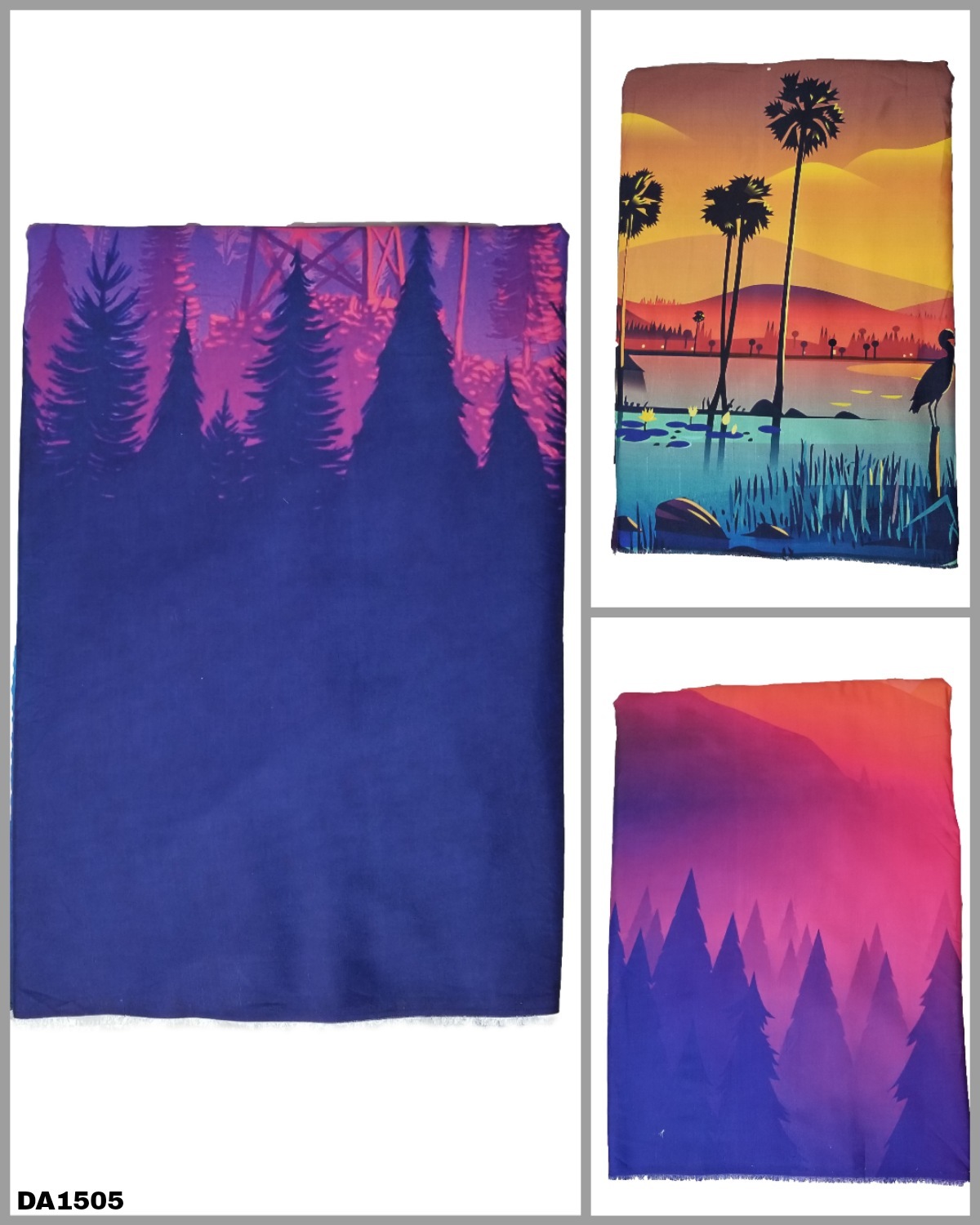 Washable Striking Digital Print Design On Rayon Slub Fabric