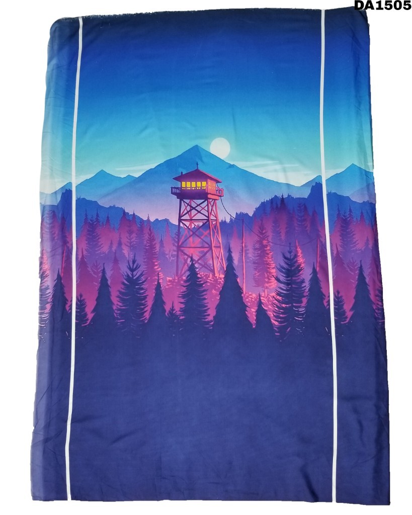 Washable Striking Digital Print Design On Rayon Slub Fabric