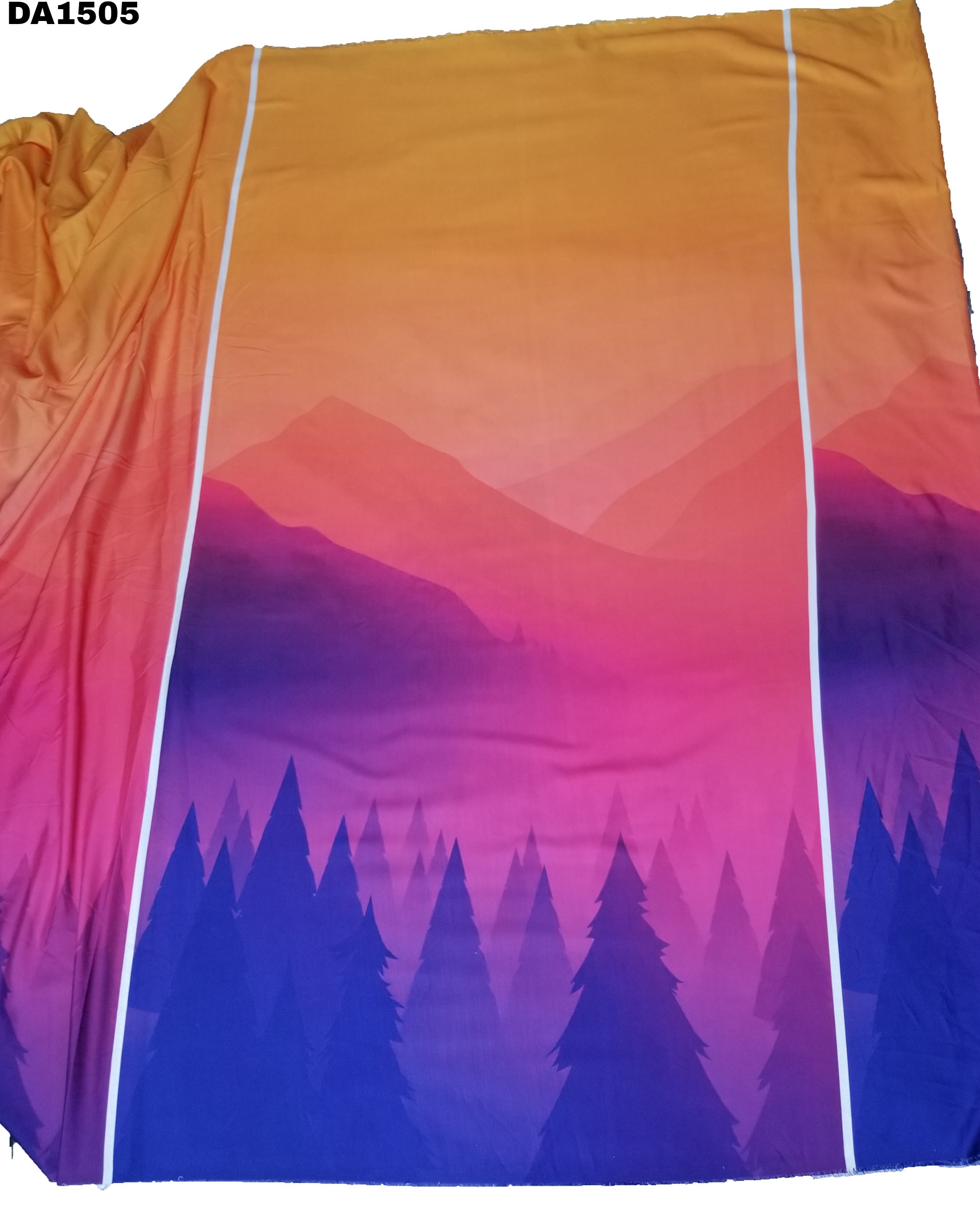 Washable Striking Digital Print Design On Rayon Slub Fabric