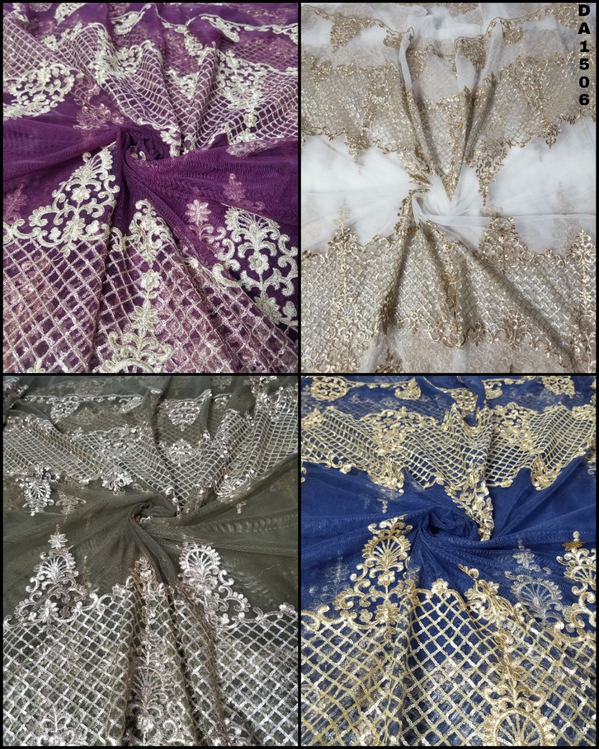 Washable Stunning Net Embroidery Fabric