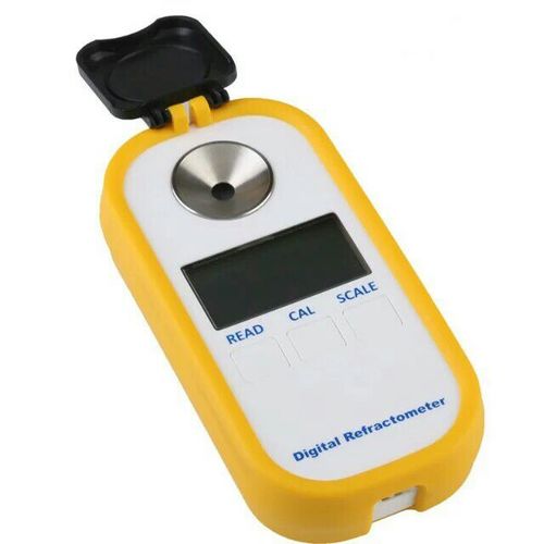 Digital Pocket Refractometer - 135x65x40mm , 0-100 Salinity & 0-28% NaCl Measurement, Multi-Scale for Brix, Ethylene Glycol, DEF/Urea