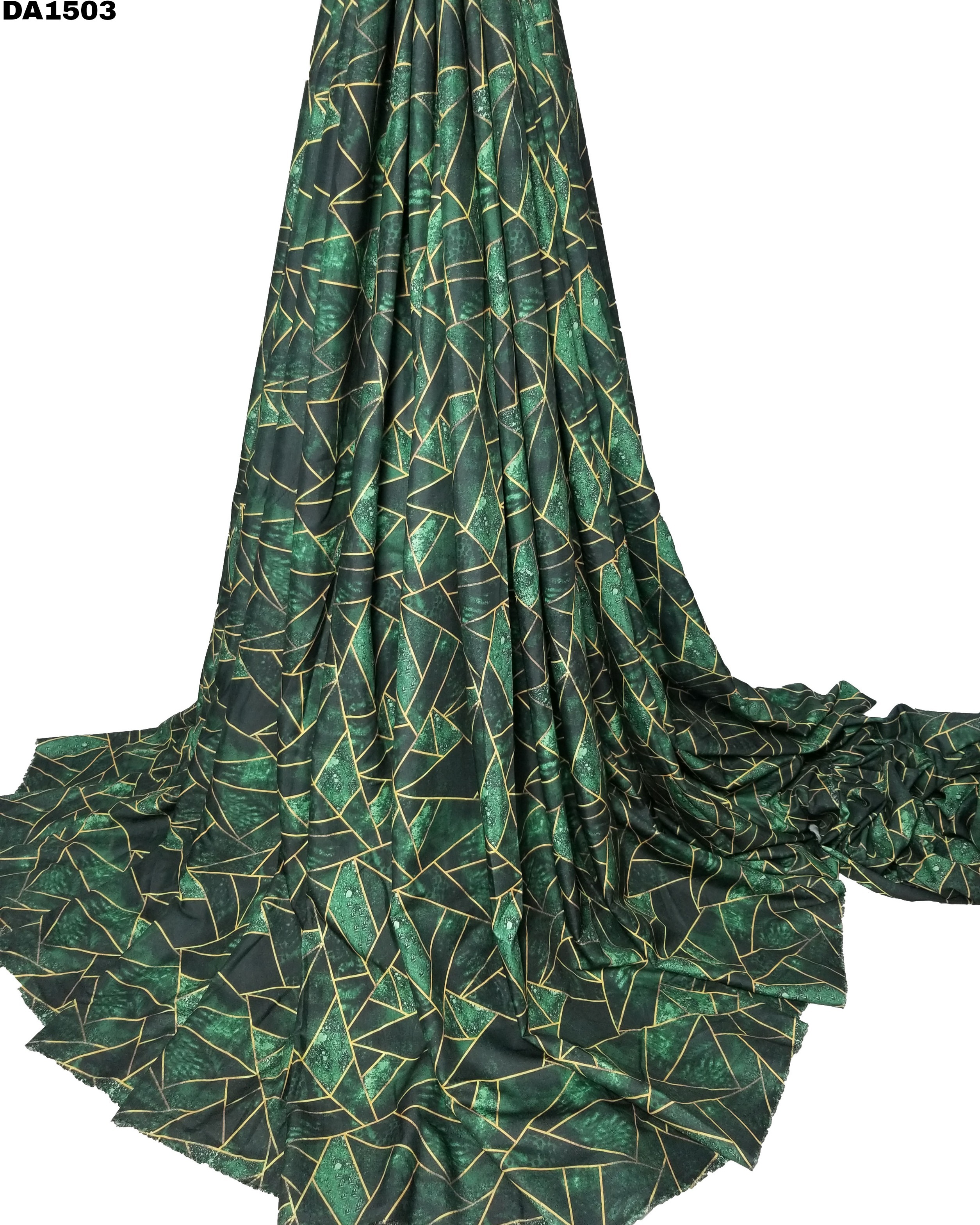 Washable Asymmetrical Digital Print Design On Rayon Slub Fabric