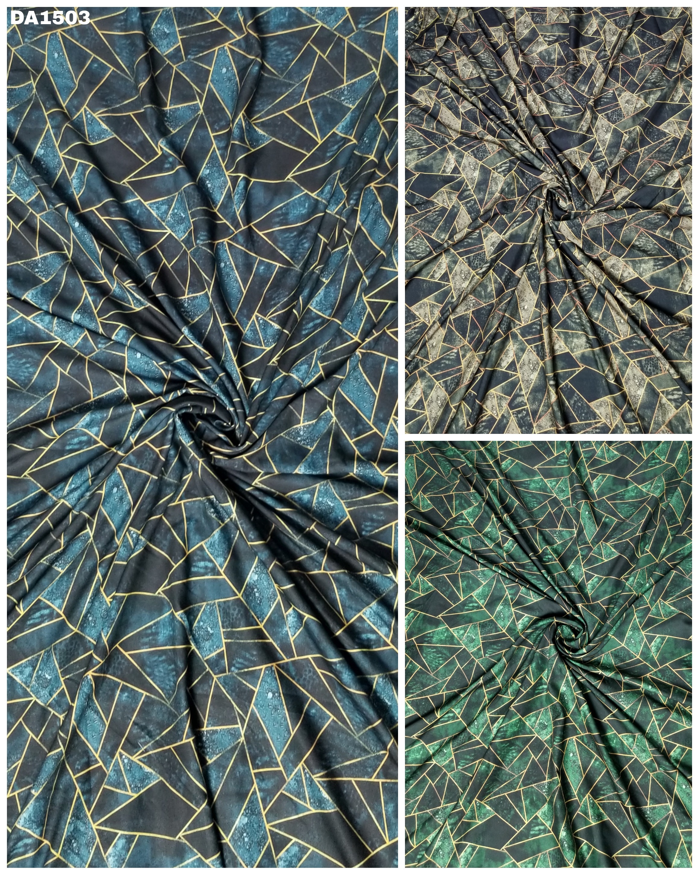 Washable Asymmetrical Digital Print Design On Rayon Slub Fabric