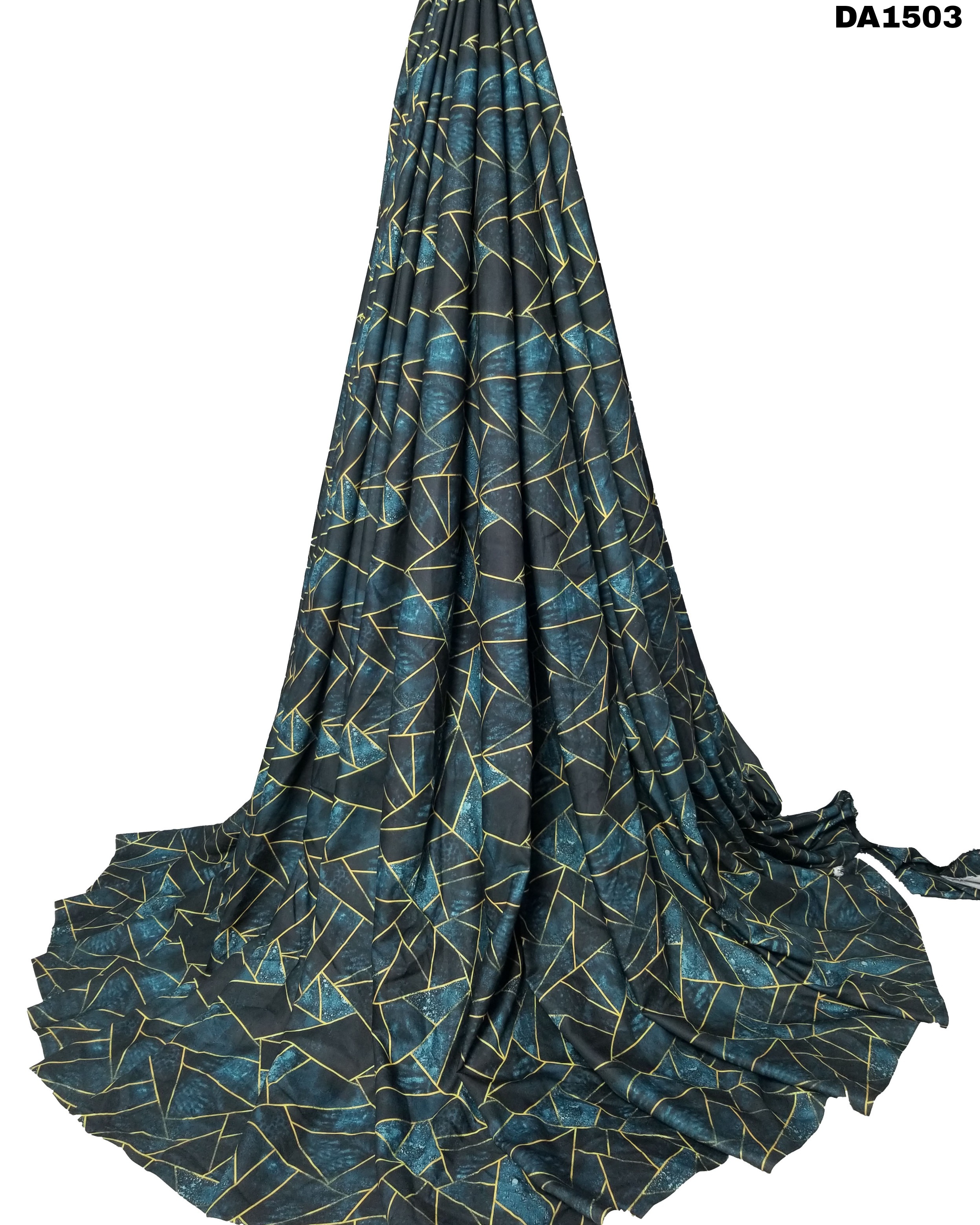 Washable Asymmetrical Digital Print Design On Rayon Slub Fabric