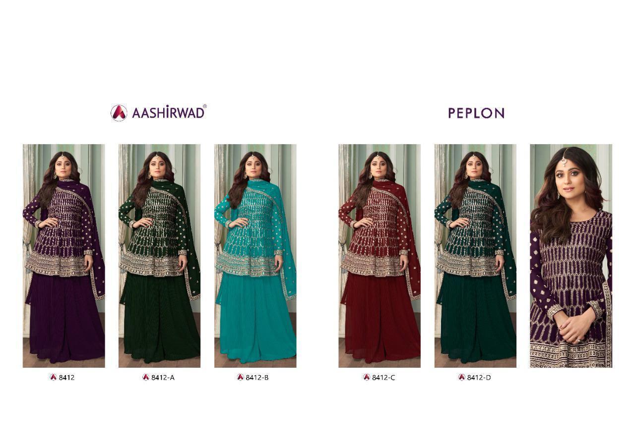 Peplon Designer Suits - Color: As Per Catalogue