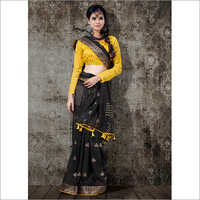 Multicolor Ladies Black Fancy Sarees