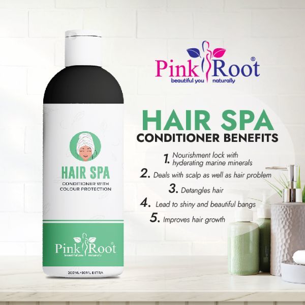 Pink Root Hair Spa Conditioner - 200+50ml | Smoothening Formula For Female Hair Care, 36 Months Shelf Life