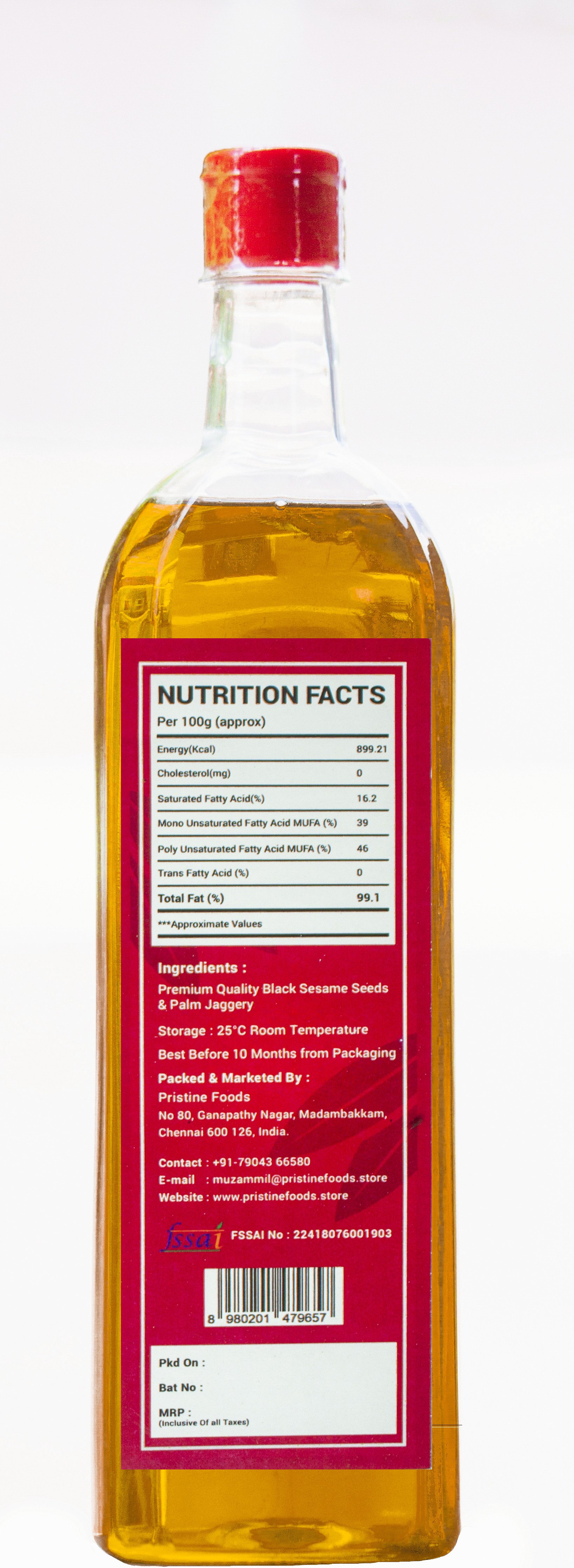 Cold Pressed Sesame Oil