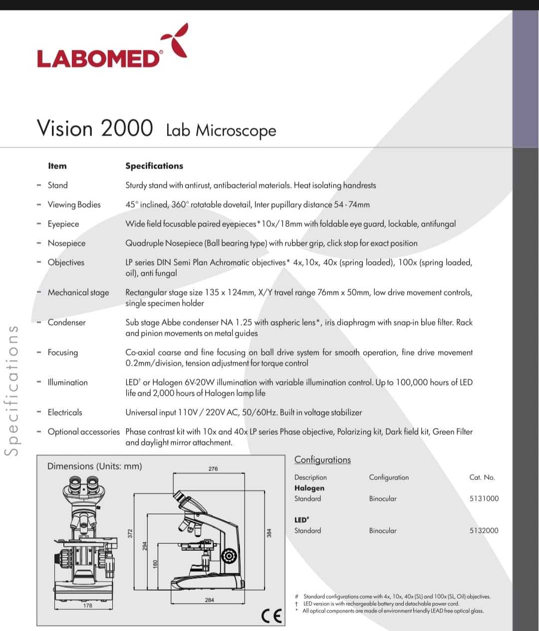 Labomed Microscope Vision 2000 (Latest)