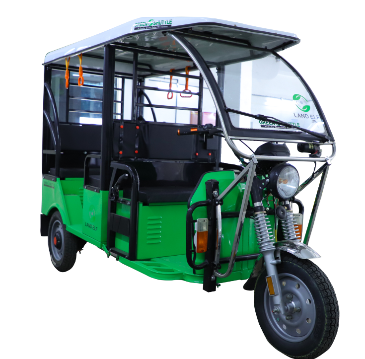 Gstpl Land Elf E-rickshaw - 2780x995x1785 Mm, 1200w Bldc Motor, 750 Kg Gvw | 48v Lead Acid Battery With 90 Km Range, Premium Suspension, Digital Speedometer, Climbing Gear, Led Lighting System