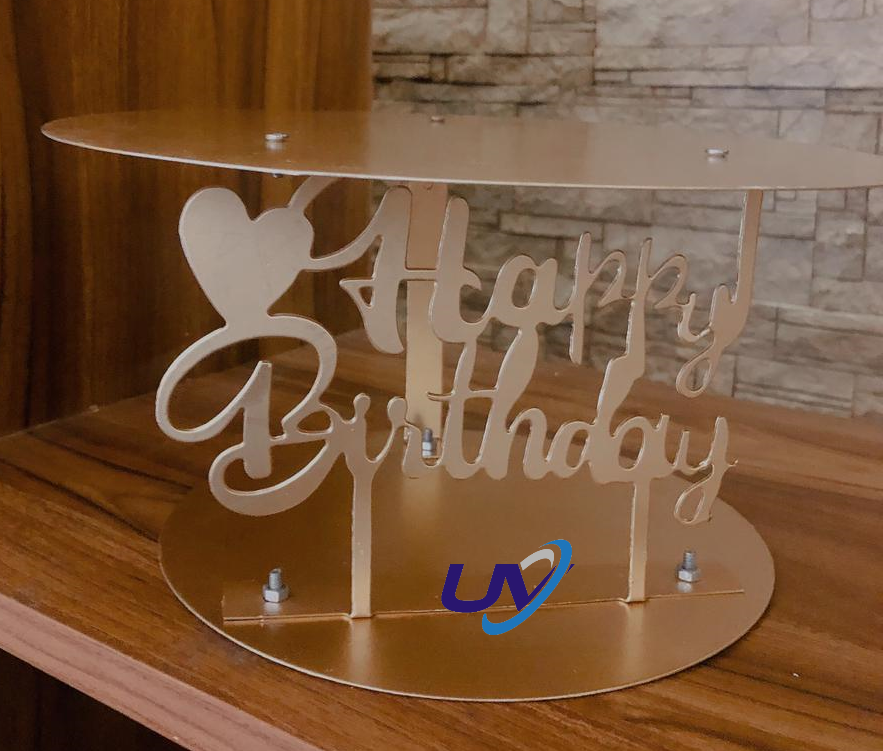 Wedding Cake Platter - Color: Gold
