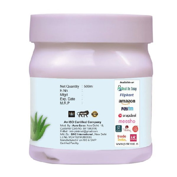 Pink Root Cold Cream With Aloe Vera Enriched With Vitamin E 500ml Age Group: All Age Group
